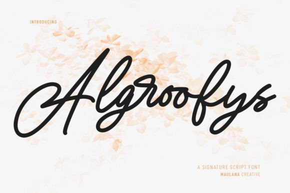 Algroofys: A Modern Script Font for Creative Web Design