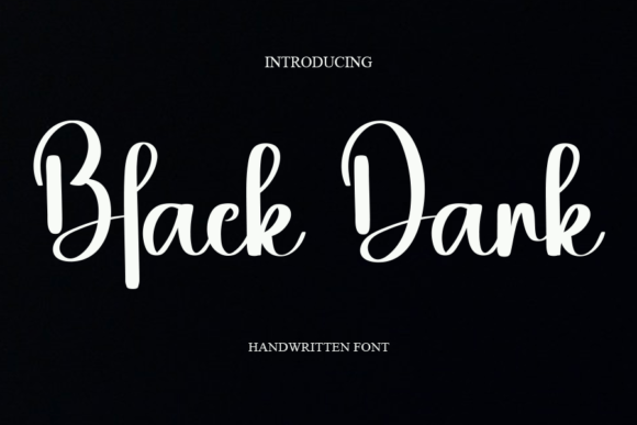 Black Dark: A Luxurious Handwritten Font for Creative Campaigns