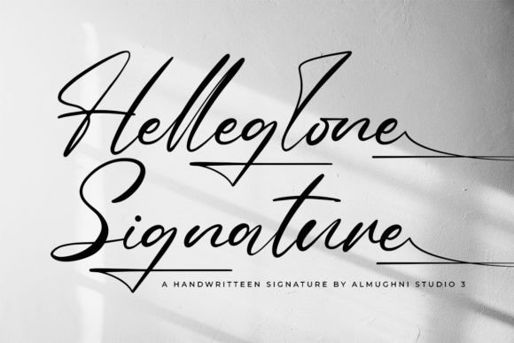 Discover Helleglone Signature: A Dazzling Script Font for Your Brand