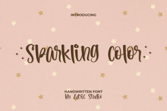 Discover Sparkling Color: A Whimsical Script Font for Editorial Magic