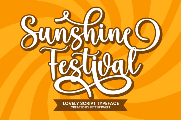 Discover the Elegance of Sunshine Festival: A Script Font for Editorial Design