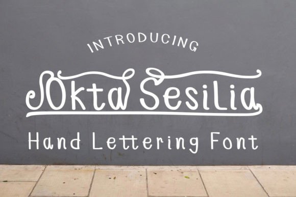 Okta Sesilia: A Whimsical Handwritten Font for Editorial Charm