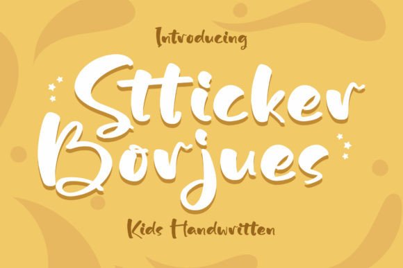 Stticker Borjues: A Playful Script Font for Engaging Visuals