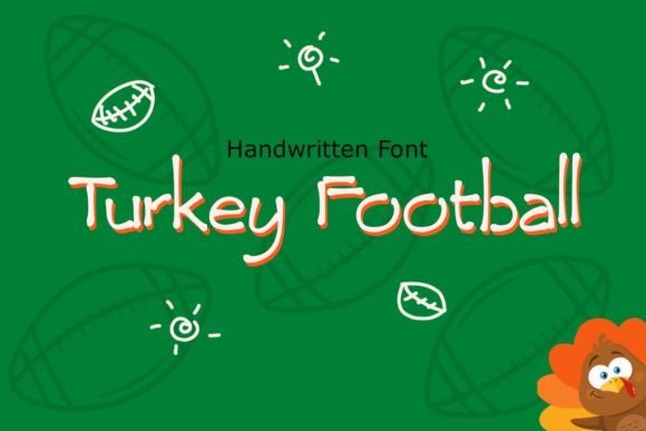 Turkey Football: A Handwritten Font for Crafters and Creators