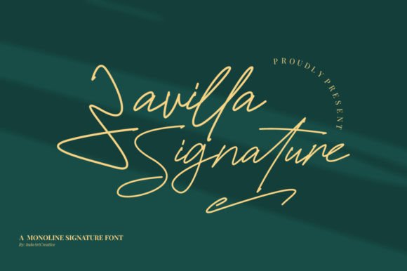 Zavilla Signature: A Romantic Handwritten Font for Web Design